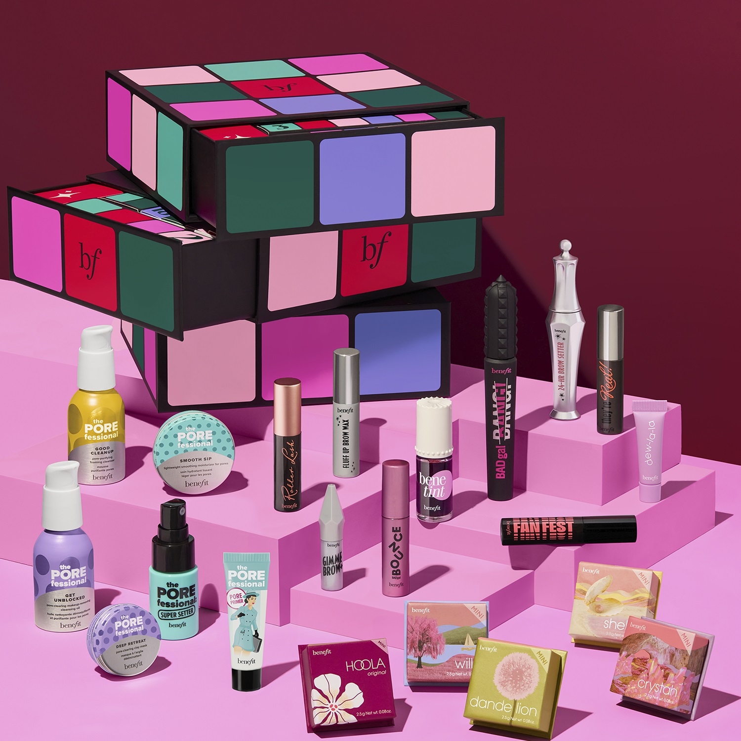 HOLIDAY ADVENT CALENDAR GLAM CUBE (SET DE MAQUILLAJE Y CUIDADO DE LA PIEL)